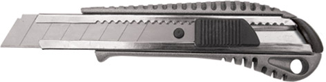 КУРС Нож технический, серия "Классик" 18 мм, усиленнный, метал. корпус, резин. вставка  1/12/144 оптом