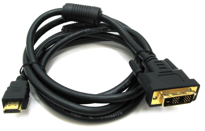 REXANT 17-6304 шнур HDMI - DVI-D gold 2м с фильтрами (10/60) п/ос оптом