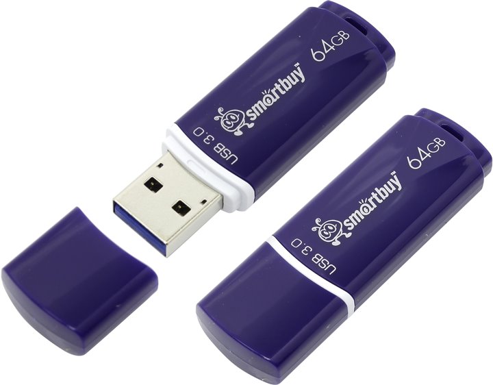 флешка 64 GB USB3.0 Smartbuy Crown Blue  оптом