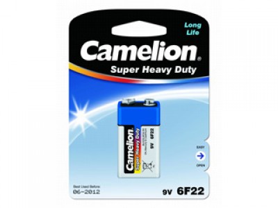 Camelion батарейка 6F22 Blue BL-1 (6F22-BP1B, 9В) 1/12/240/60! оптом