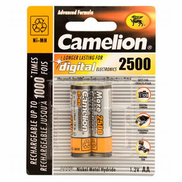 Camelion батарейка аккум. R-6  2500 mAh 2бл./24/384 оптом