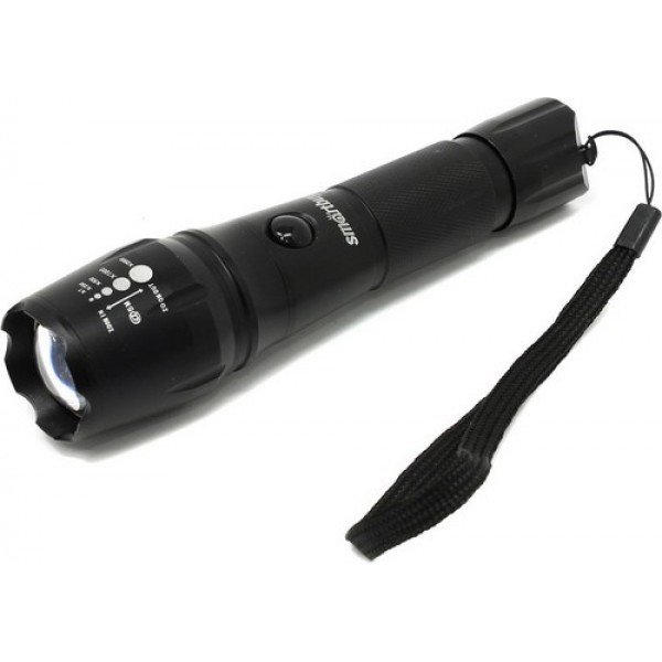 SmartBuy фонарь SBF-20-K аккумул. CREE XM-L T6 10W с системой фокусировки луча, чёрный (1/80) оптом