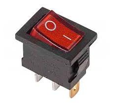 REXANT 36-2150 Выкл. клавишный 250V 6А (3с) ON-OFF красный с подсв. Mini (RWB-206, SC-768) (10) оптом