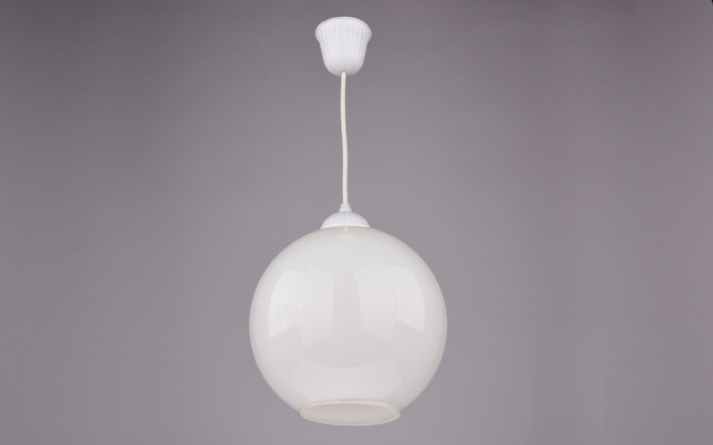 Светильник РС-569 Крашеный белый  (пластик, стекло, Е27) оптом