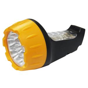 Ultraflash фонарь 3818 LED аккум. (220В, чёрный/жёлтый, 7+8LED, 2 реж, SLA) 1/5/60 оптом