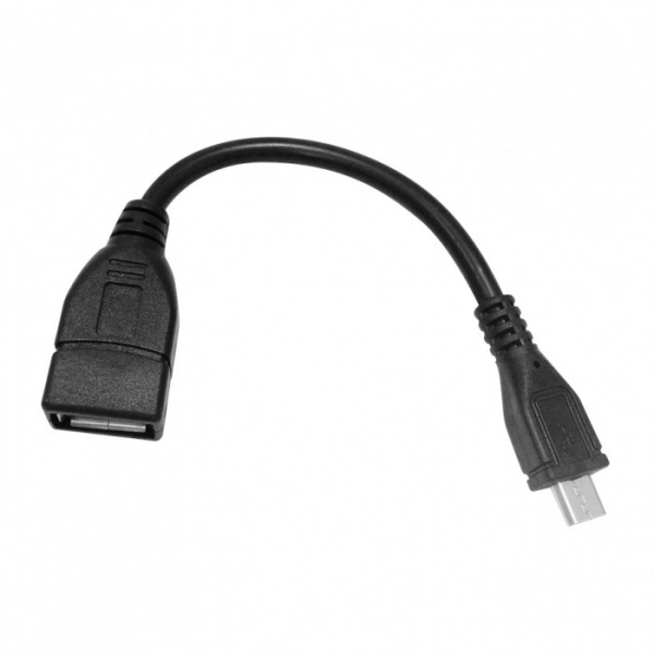 REXANT 18-1182 USB кабель OTG micro USB на USB шнур 0.15м чёрный (10/500) оптом