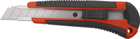 КУРС Нож технический, серия "Тренд" 18 мм усиленный, прорезиненный  1/24/240 оптом