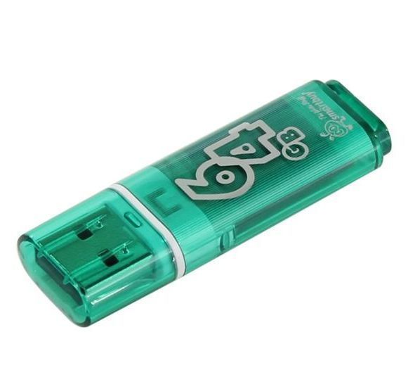 флешка 64 GB USB 2.0 Smartbuy Glossy series Green оптом