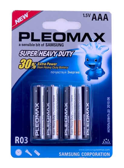 PLEOMAX батарейка R-3  4бл.\40\400   оптом