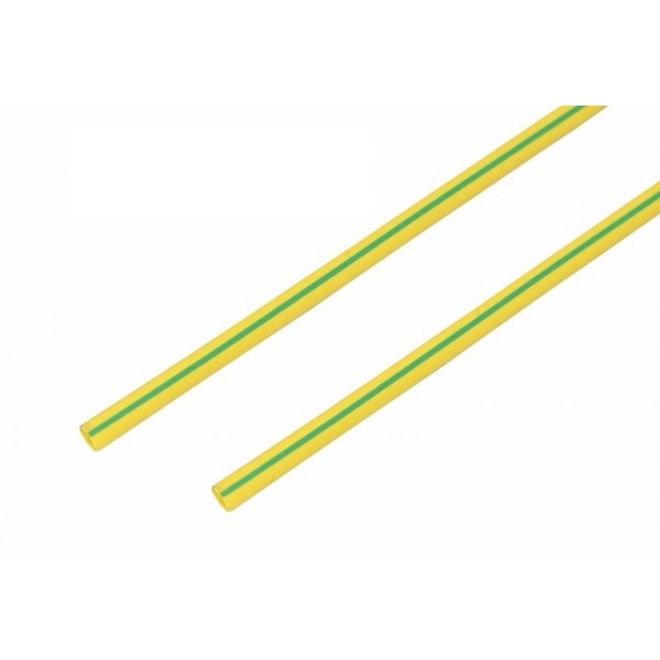 REXANT 20-1507 Термоусаживаемая трубка   1.5 /0.75 мм 1м жёлто-зелёная  																		 оптом